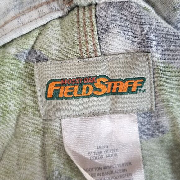 Mossy Oak Fieldstaff Camo Overalls Mens 46x30 Green Brown Hunting Outdoor - Picture 12 of 13